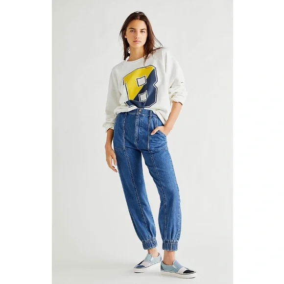 Free People Boyish Nico Denim Utility Jogger - Picture 1 of 8